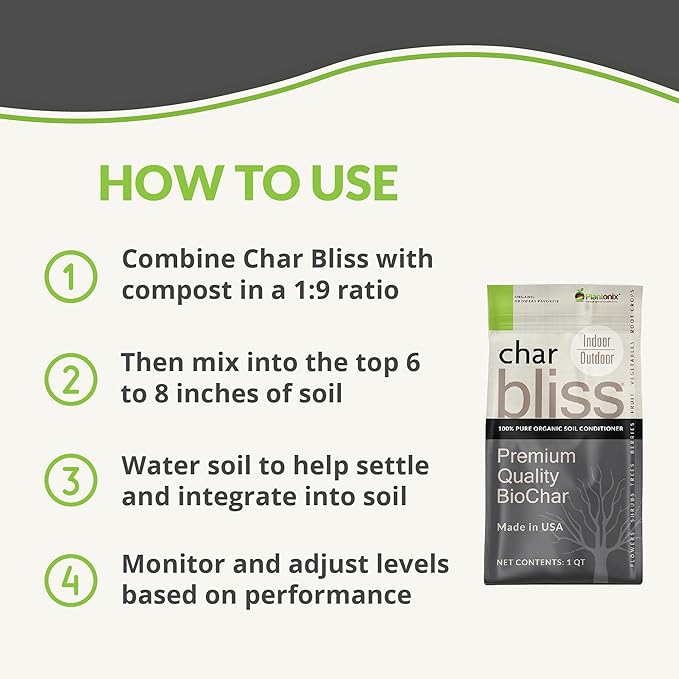 Coco Coir 250gm Bricks (10-Pack) + Char Bliss (8 Qts) - Organic Coco Coir Bricks & Biochar for Plants - Coconut Coir for Plants - Biochar Soil Amendment - Charcoal for Plants - Garden Soil Potting Mix