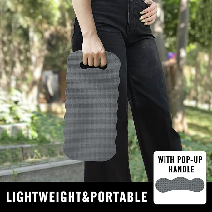 Altdorff Thick Kneeling Pad 2 Pack, Waterproof,Comfortable Garden Kneeling Pads Stain Resistant, Multi-Functional Kneeler Pad for Gardening, Baby Bath, Yoga, Praying and Exercise (Deep Grey)
