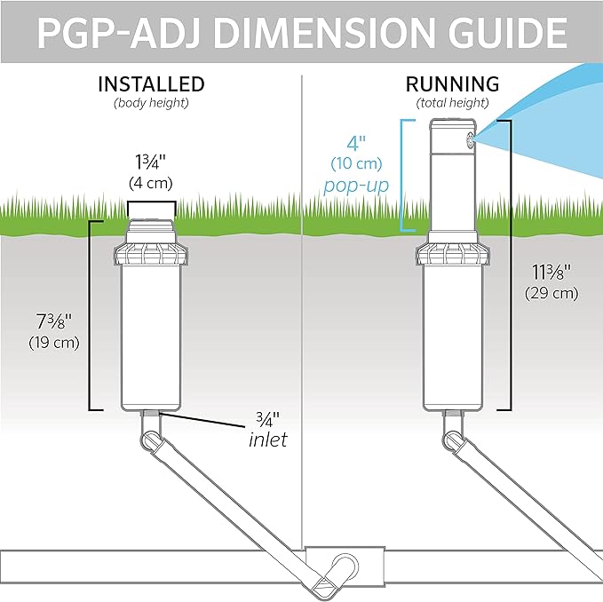 Hunter PGP Ultra Rotor Sprinkler Heads - 4 Pack - Includes Adjustment Tool