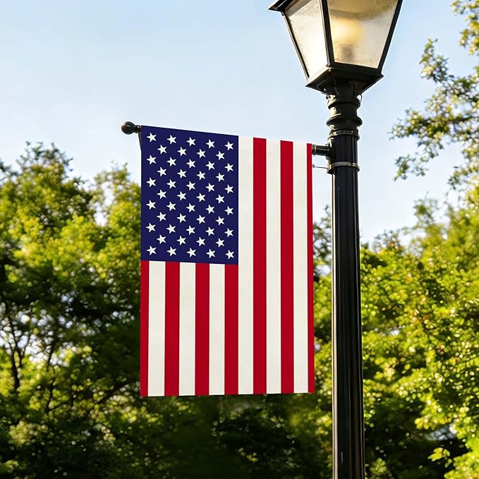 American Flag Garden Flag, Patriotic Double Sided Waterproof Outdoor Yard Flag, USA Independence Day July 4th Lawn Porch Decor, 12x18Inch