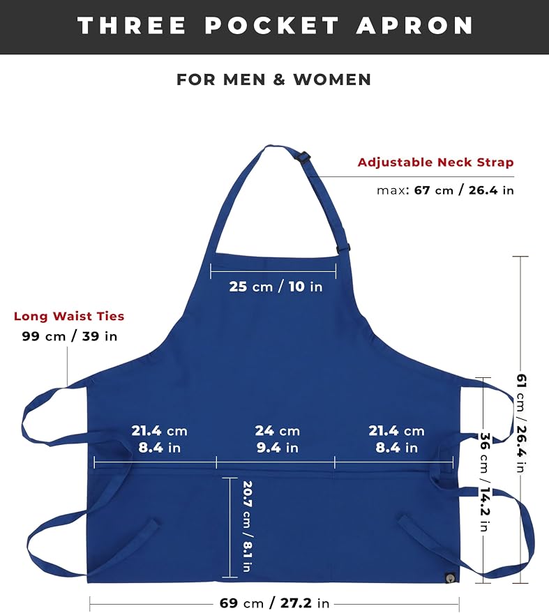 Chef Works Unisex Three Pocket Apron