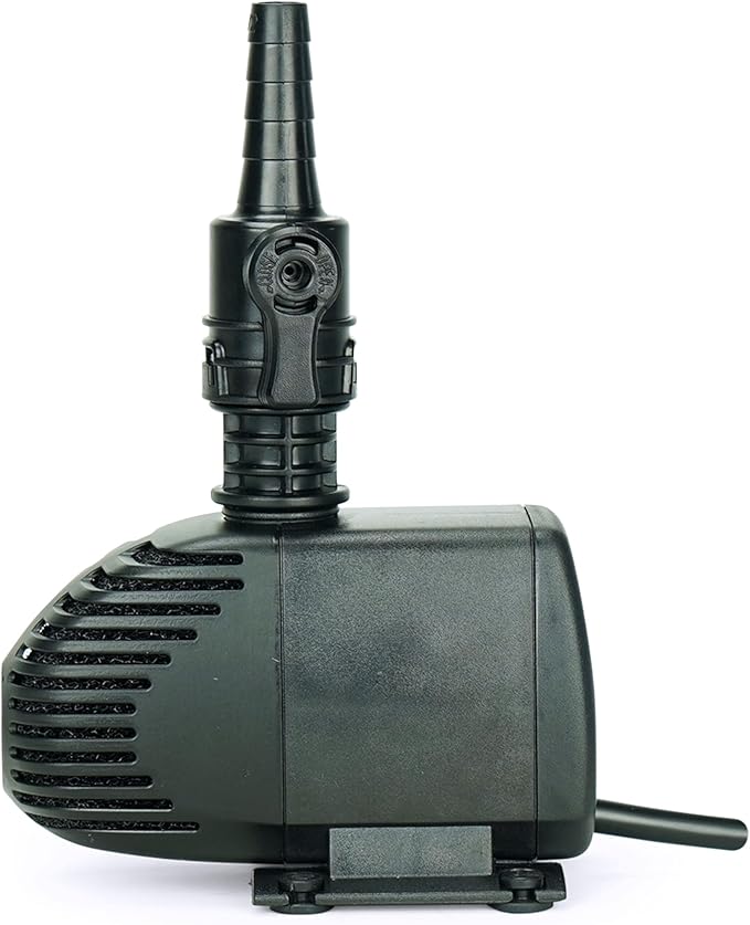 Aquascape Ultra 400 GPH Submersible Pond & Water Garden Pump 91005 | for Fountains, External Filters, Small Ponds, Fish-Safe Design, Pre-Filter Cage, Multi-Hose Fitting, 91005