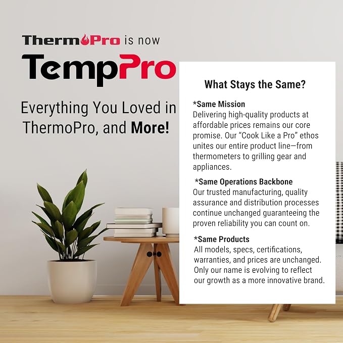 TempPro TP50 Digital Hygrometer Indoor Thermometer Room Thermometer and Humidity Gauge with Temperature Humidity Monitor(Previously ThermoPro)