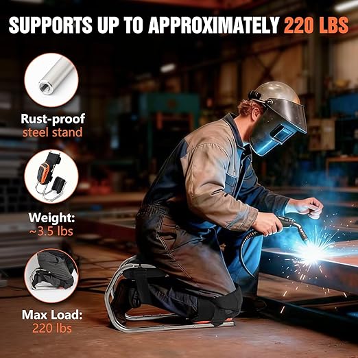 Knee Pads for Work With Seat,Upgraded Adjustable&Detachable Ergonomic Knee Seat,Kneeler Seat for Gardening,Farms,Construction,Tiling Flooring and Cleaning for Men Women,Optimal Knee Protection,Ankle Support