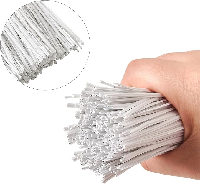 Tangyinrd 300 Pcs 6 inch Green Plastic Twist Ties, Cable Ties, for Bags, Gardening Tools