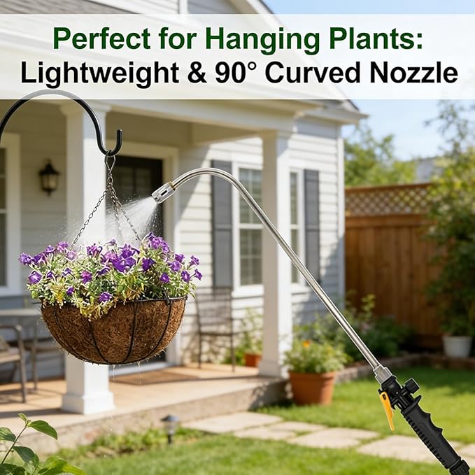 Watering Wand Sprayer Wand Stainless Steel Garden Hose Nozzle Watering Wand For Garden Hose, Multi Use Garden Sprayer For Watering Plants & Outdoor Cleaning