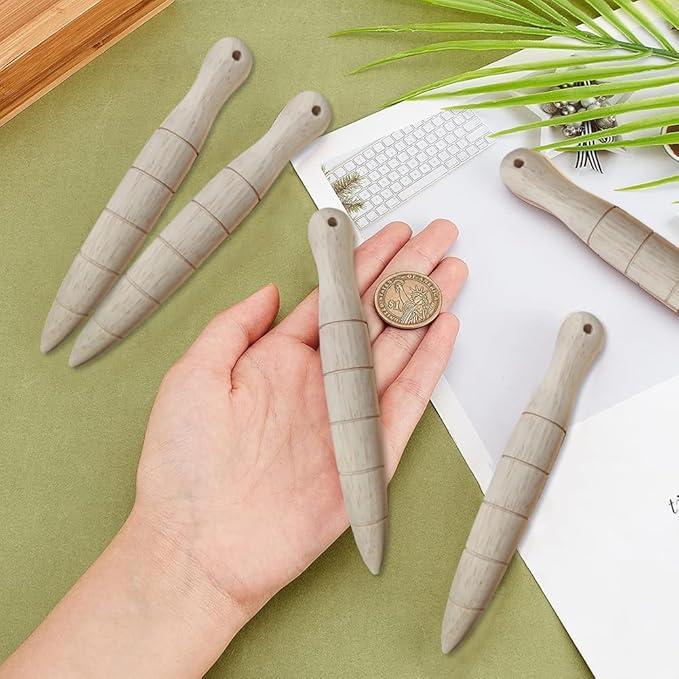 CHGCRAFT 5Pcs Wooden Plant Dibber Wood Garden Dibber seedsDibbler Dibber Bulb Seedling Planting Tools Gardeners Planting Tool for Seedlings