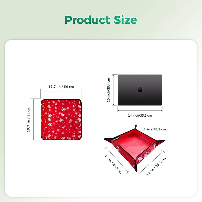 Plant Transplanting Mat - Thickened Waterproof Potting Mat, Succulent Gardening Mat, Portable Repotting Mat for Mess Control (PVC-Red Snowflake19.7 x19.7)