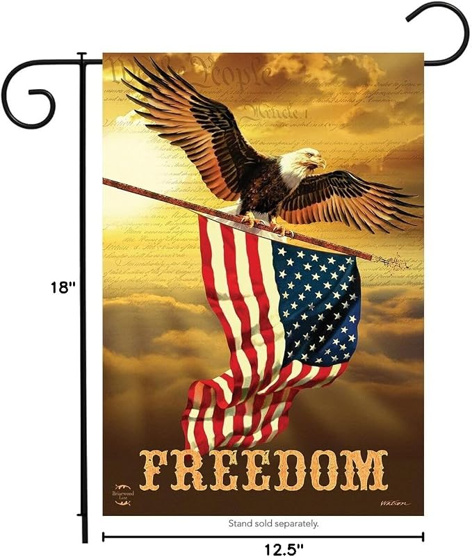 Freedom Eagle Patriotic Everyday Garden Flag 18" x 12.5" Briarwood Lane