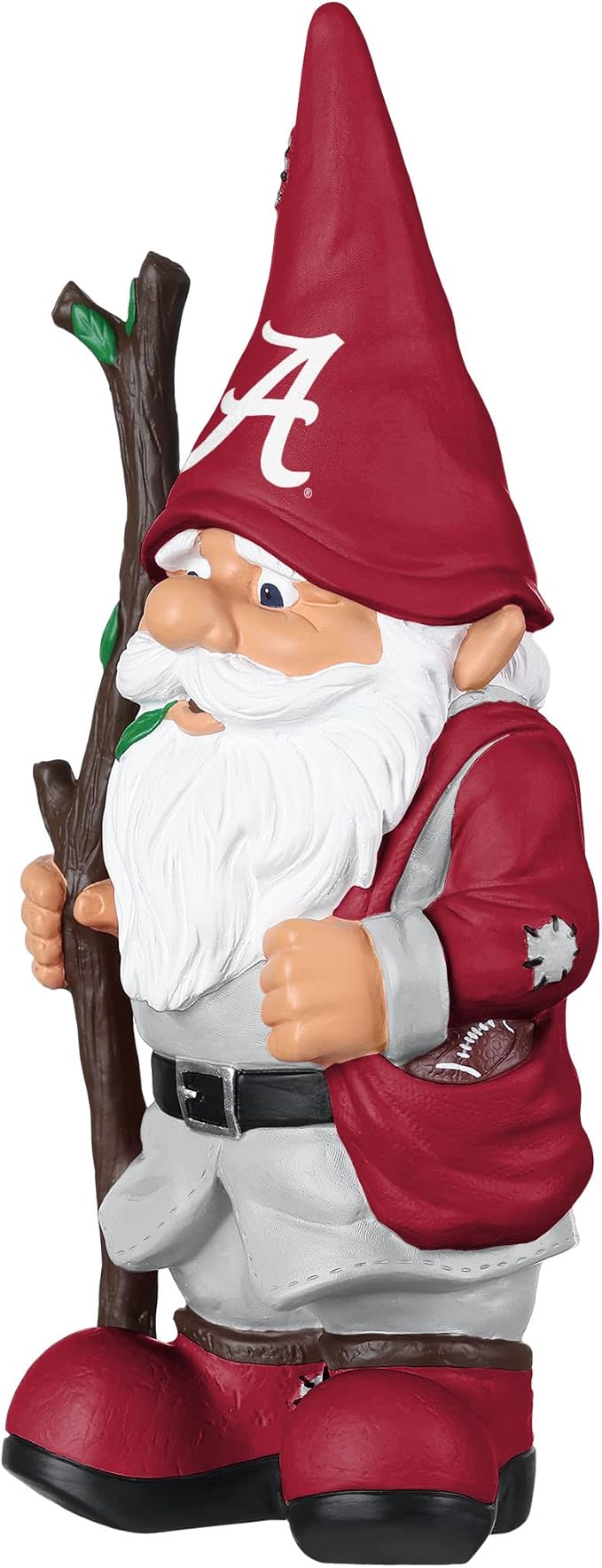 FOCO NCAA Unisex-Adult NCAA College Team Logo Holding Stick Garden Statue Outdoor Gnome