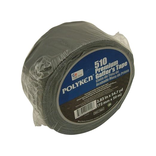 Polyken 510/BLK225 510 Premium Grade Gaffers Tape: 2" x 75 ft.