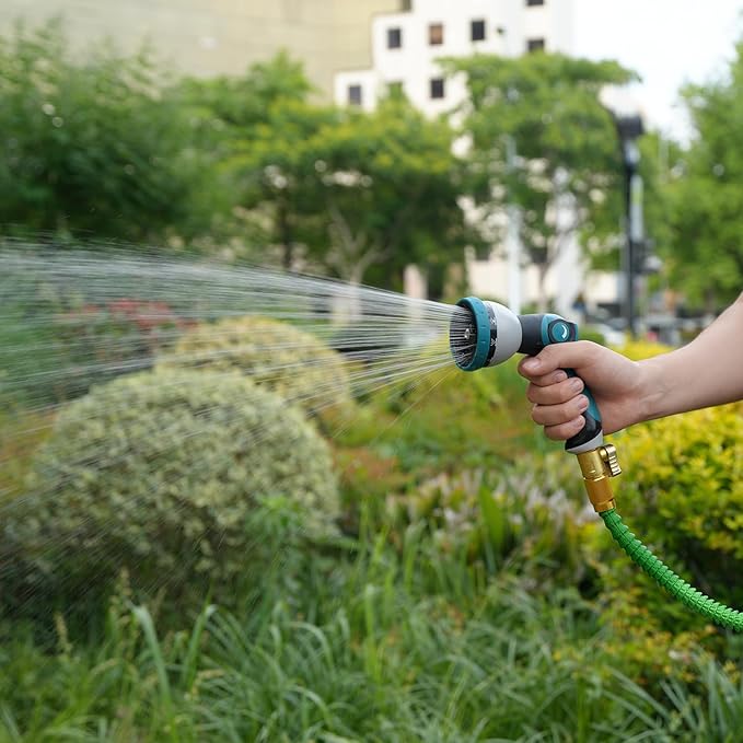 Besiter Hose Nozzle, Garden Hose Nozzle with 10 Spray Patterns, Thumb Control On Off Valve, Adjustable and Heavy Duty for Washing Car, Watering Plants, Washing Pets, and Home Use