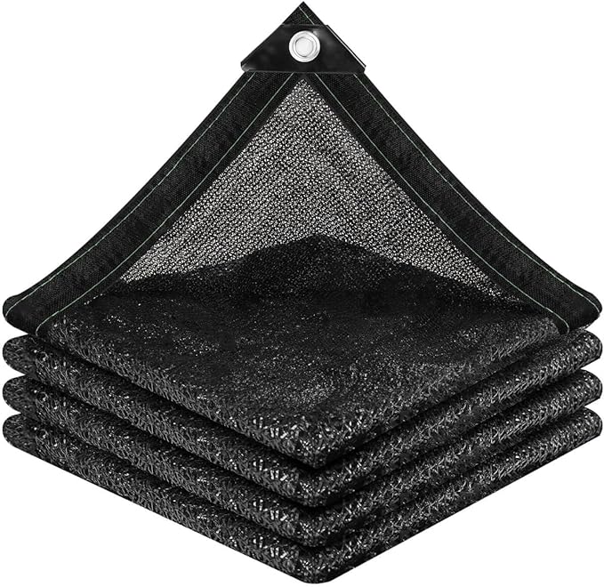 vensovo 70% Sunblock Shade Cloth Net Black Resistant - 6.5x6.5 Ft Garden Shade Mesh for Plant Cover, Greenhouse, Chicken Coop, Kennels, Tomatoes Plants