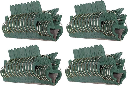 Plant Clips Green Gentle Gardening Plant & Flower Lever Loop Gripper Clips, Tool for Supporting or Straightening Plant Stems, Stalks, and Vines, Garden Clips, by RamPro (80 pc)