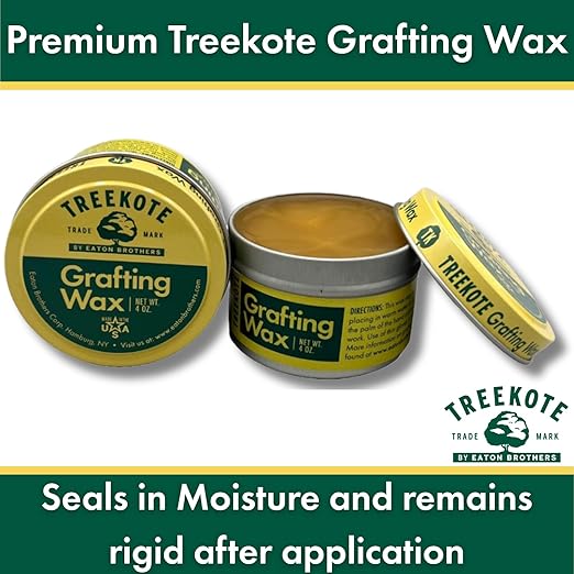 Treekote Grafting Kit - Includes Pruning Knife, 4oz Grafting Wax, 30ft Grafting Tape and Detailed Instructions