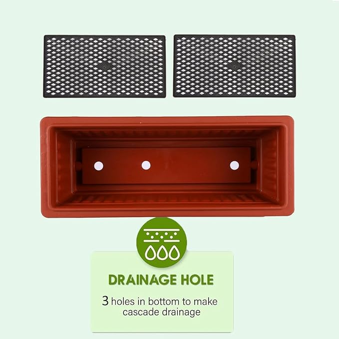 TEANDE Vertical Raised Garden Bed, 5-Tier Elevated Planter Box w/Drainage System & 4 Hooks for Herbs Vegetables Flowers, Vertical Garden Planter for Patio Yard Indoor Outdoor