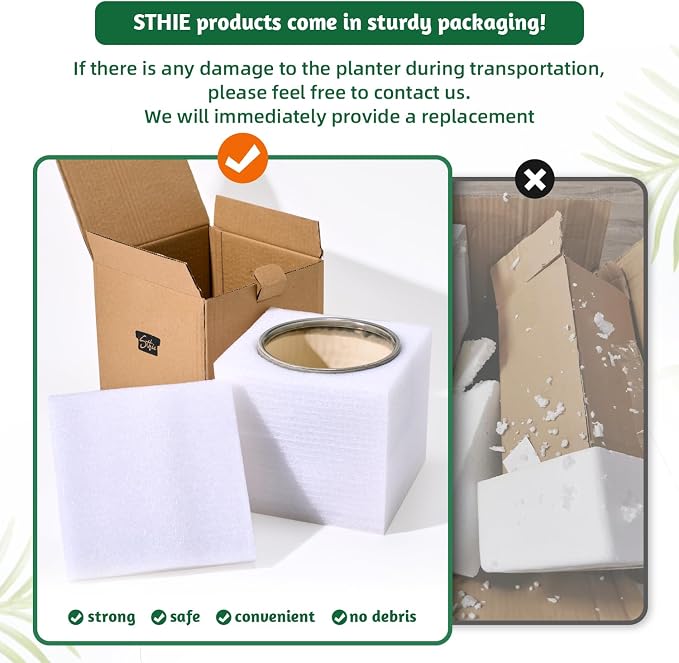 STHIE Ceramic Plant Pots with Drainage Holes and Saucers, Round Flower Pots for Indoor Plant, Diameter 3.3/4.3/5.5 Inches Small Flower Planters Set of 3