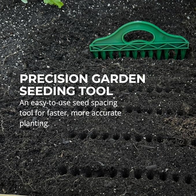 The Row Seeder – Handheld Garden Tool for Precise Seed & Seedling Spacing in Rows & Seed Trays – for Vegetables, Flowers & Herbs. Durable & Ergonomic