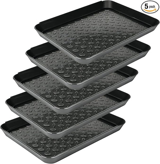 5Pcs Shoe Tray 14 x 11 Inch Waterproof Mat Wet Plastic Small Boot Tray, Multi-Purpose Garden Tool for Entryway Indoor