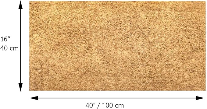 SUNYAY 16x40 inch Natural Coconut Coir Liner Sheets Coco Fiber Roll Coco Mat for Planter Flower Basket Liner Garden Decoration Animal Pet Pad