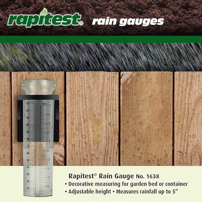 Luster Leaf 1638 Rapitest Rain Gauge with Mounting Bracket, Natural