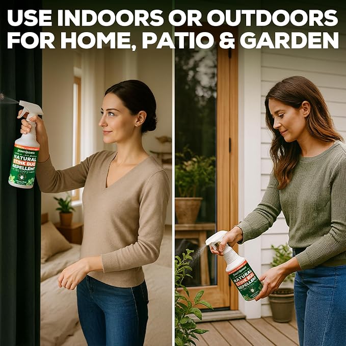 Natural Stink Bug Spray & Repellent for Indoor & Outdoor Use – Plant-Based Stink Bug Eliminator with Essential Oils, Stain-Free on Fabric, Pet & Family Friendly, 16 oz Ready-to-Use