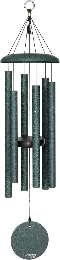 Corinthian Bells 30 Inch Green Wind Chimes for Outside, Outdoor Garden Wind Chime with Relaxing Sound, Made in USA