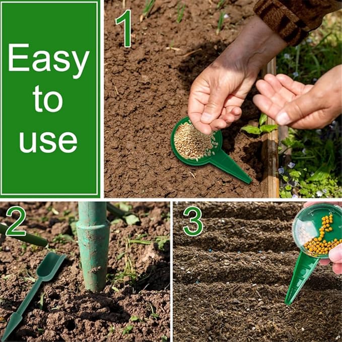6 PCS Upgraded Mini Sowing Seed Dispenser Manual Syringe Seeder Sower Set Spreader Handheld Seed Fertilizing Planter Gardening Tool