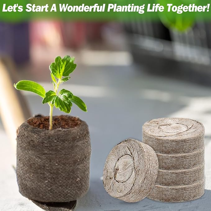 ZeeDix 200 Pcs 36mm Peat Pellets for Seed Starting, Compressed Seed Starter Soil Pods for Vegetables, Herbs & Flowers - Indoor Outdoor Gardening, Ready for Transplanting