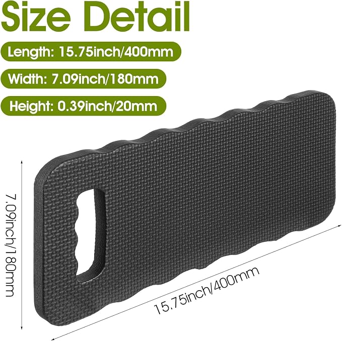 6 PCS Gardening Kneeling Pad, Thick Knee Mat Waterproof Foam Knee Pads Kneeler Mat for Long Gardening Hours,Cleaning, Yoga, Praying, Exercise 16'' x7''x 1'' Black