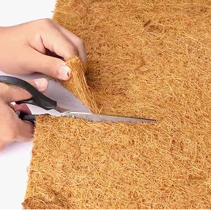 SUNYAY 12x80 inch Natural Coco Liner Roll Coconut Coir Liner Sheets Coco Mat for Planter Window Box Flower Basket Garden Decoration Animal Pet Pad Liner