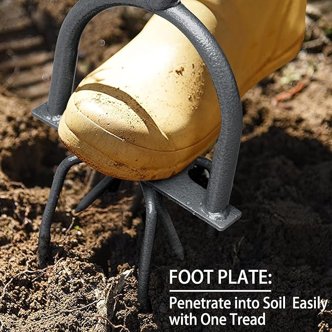 Jardineer Hand Tiller Garden Claw Set, Garden Twist Tiller with Small Soil Tiller, Heavy Duty Manual for Flower Box and Raised Bed