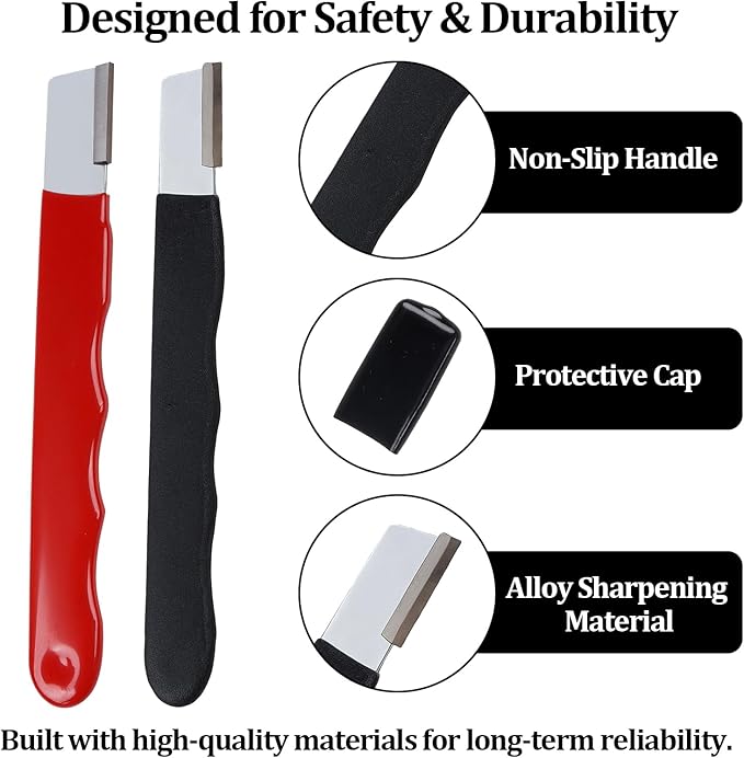 4 Pack Pocket Sized Garden Tool Blade Sharpener Sharpening Tool for Pruners, Shears, Knives, Axes Portable & Easy to Use for Gardening, Camping, Outdoors