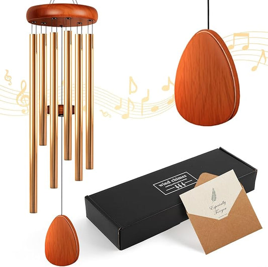 Wind Chimes for Outside, Fathers Day Dad Gifts for Men & Gifts for Women, Mom, Grandma, Deep Tone Soothing Melodic Chimes, Memorial & Sympathy Wind Chimes, Suitable for Garden, Porch & Patio Decor