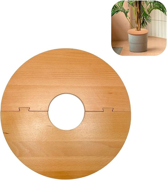 13.7 Inch Plant Pot Grid from Animals, Wooden Plant Pot Cover, Indoor Plant Protector from Cats, Flowerpot Decorative Cover.