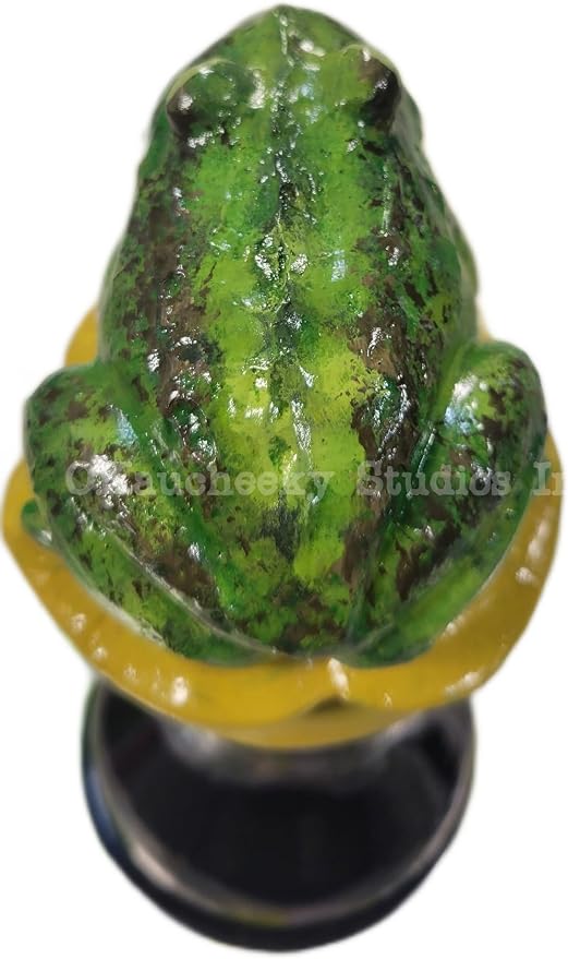 OKaucheeky, Decorative, Heavy-Duty, Steel, Rolling Hose Guide. Each Created as an Original Work of Art. 100% Hand-Painted and Made in The USA by a Women-Owned, Small Business. Frog