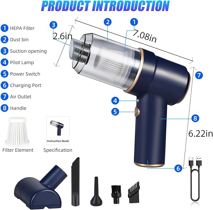 2026 Bug Vacuum Catcher - Spider and Insect Catcher Traps,Cordless Handheld Vacuum Cleaner Rechargeable Bug Catcher Strong Suction with Suction Nozzle for Cockroach Bedbug Ant Beetle