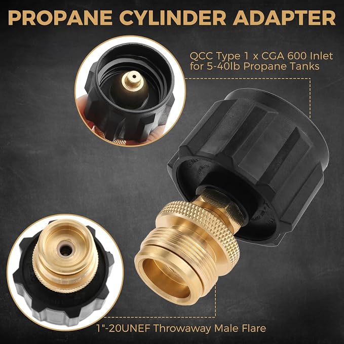 5428A Camp Stove Regulator and 3FT Hose Assembly Compatible with Coleman Guide Series Camp 3-Burner Propane Stoves, Fits 1lb to 20lb Tanks with QCC Type 1 Connector