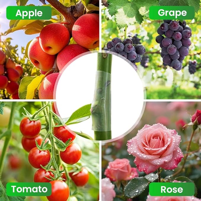 Silicone Grafting Sleeves for Fruit Trees,3-7.5MM High-Elastic Clear Plant Grafting Tubes,Professional Grafting Repair Tape for Fruit Trees, Plants, Broken Stem, Floral,Promotes Tree Healing (200PCS)
