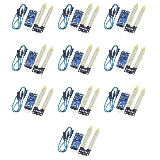 KEAcvise 10Pieces LM393 Soil Moisture Sensor, 3.3V-5V Soil Hygrometer for Arduino, Automatic Watering System, Robots & Smart Cars
