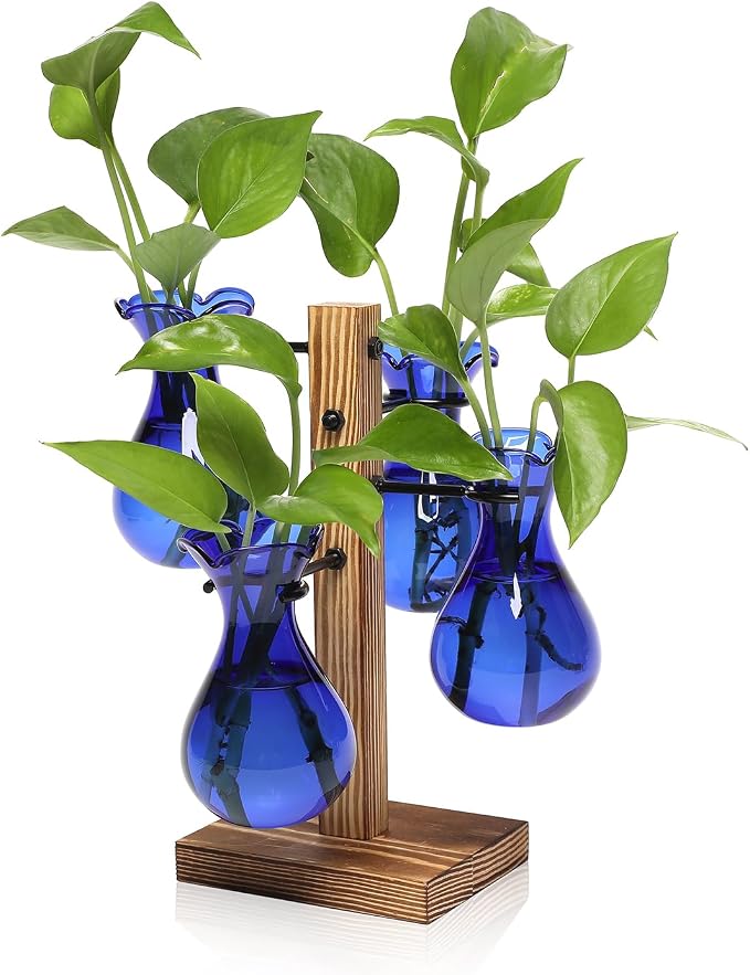 Plants Propagation Stations Bulb Glass Propagation Birthday Gift for Women Garden Plant Lovers - 4 Bulb