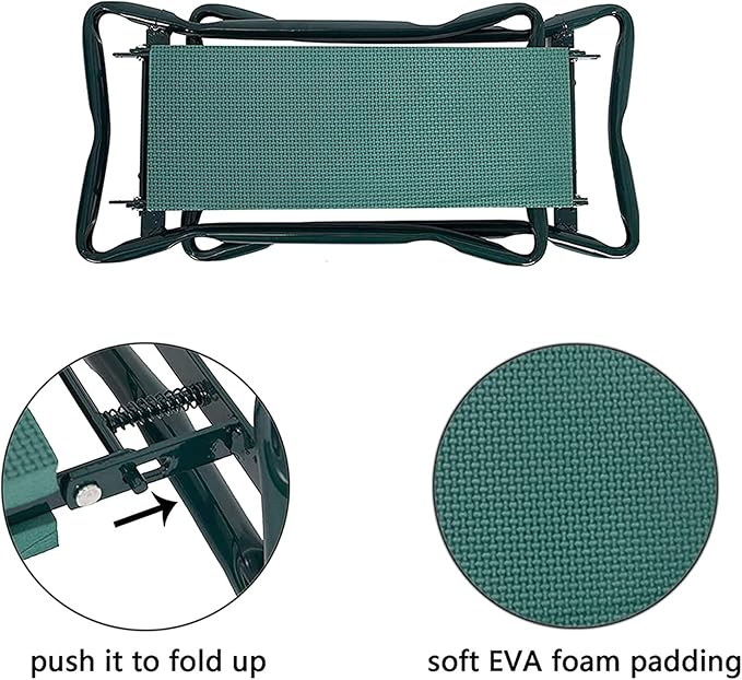 Foldable Garden Kneeler Gardening Bench with Soft Kneeling Pad for Gardening Flowers and Vegetables Balcony Care Potted Plants Yard Cleaning Home Cleaning