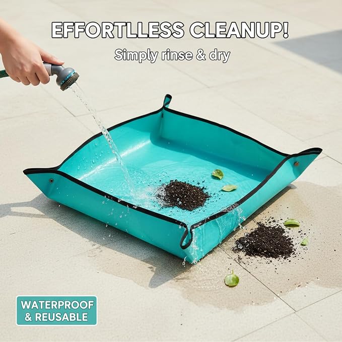 Plant Repotting Mat for Plants, Gardening Hand Tools for Gardeners, PE, 39.4x39.4in (100x100cm)