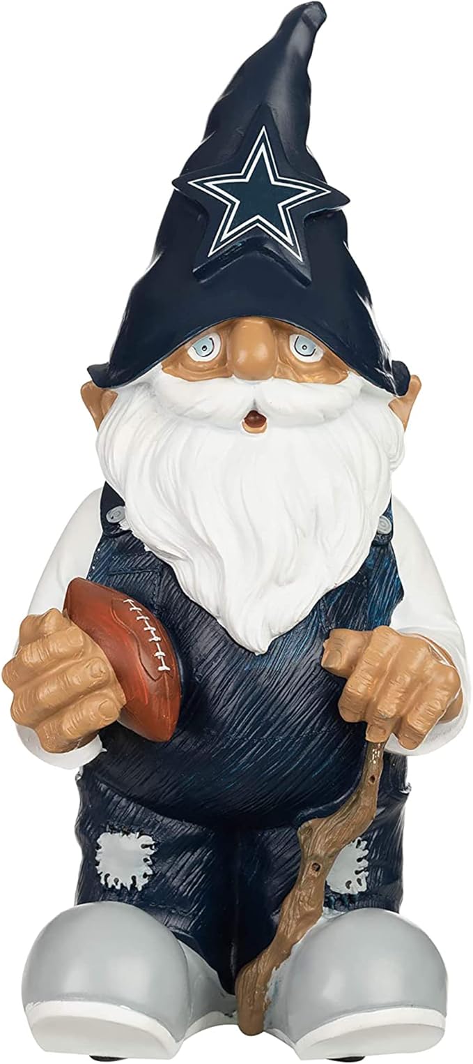 NFL Resin 11.5" Team Logo Outdoor Garden Statue Gnome
