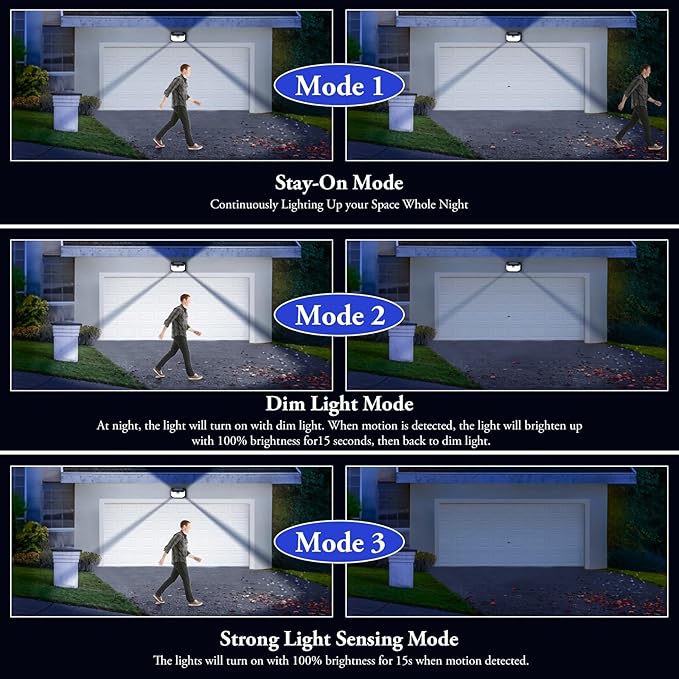 Solar Outdoor Lights, 10-Pack Super Bright 178 LEDs Motion Sensor Wall Light with 270° Wide Angle & 3 Modes, Waterproof Solar Powered Security Light for Patio Garden Garage Front Door