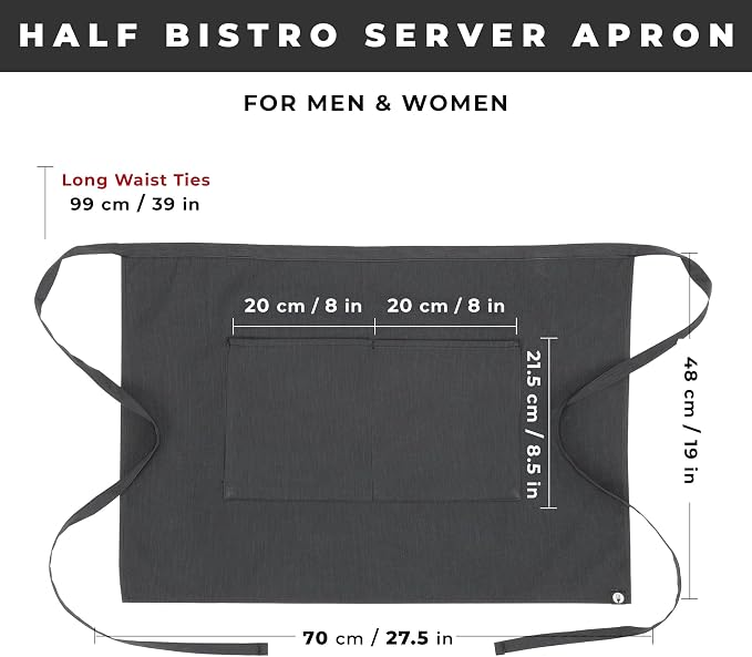 Chef Works Unisex Half Bistro Server Apron