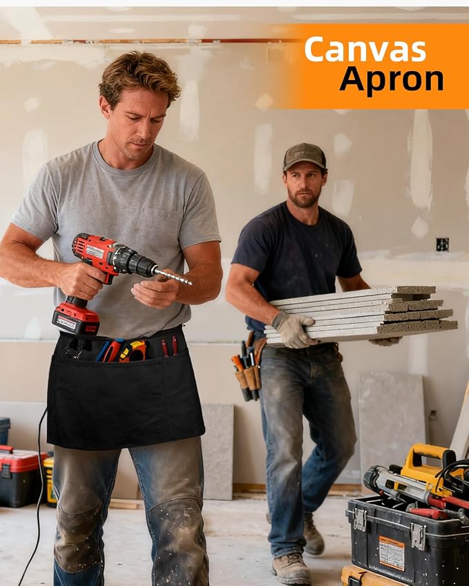 Canvas Work Waist Apron with 3 Pocket