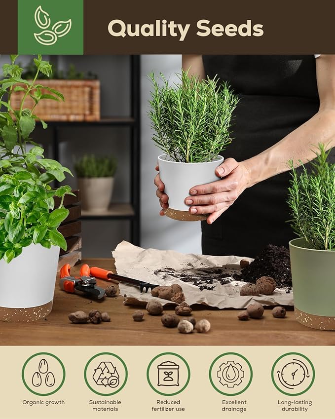 8 Herb Indoor Garden Kit – Gardening Gifts for Mom, Women & Her | Complete Kitchen Seed Starter Set | Unique Christmas, Housewarming & Home Gifts