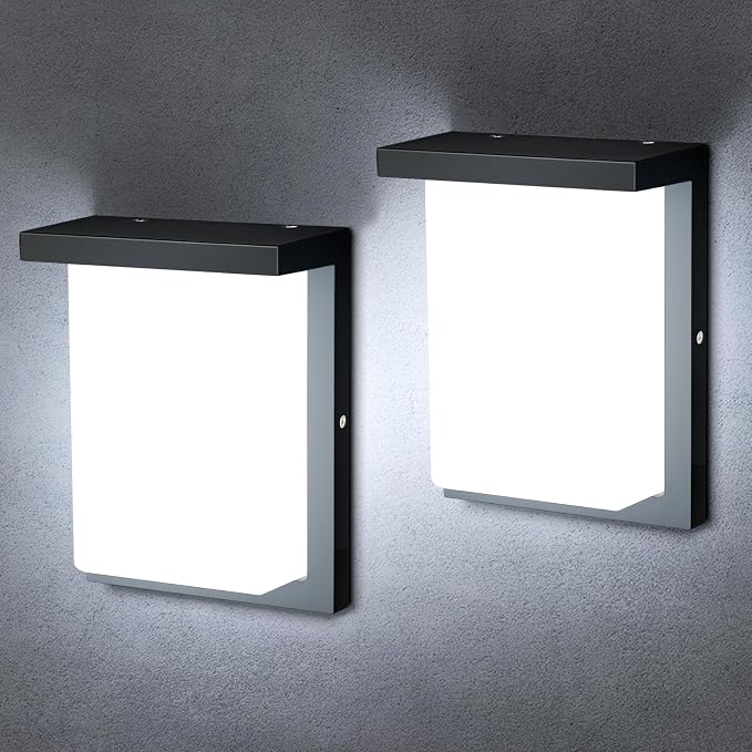 Modern Outdoor Wall Lights, LED 3CCT Selectable Outdoor Porch Light, IP65 Waterproof Exterior Wall Sconce, ETL Listed Porch Light for Front Door, Garage, Patio & House