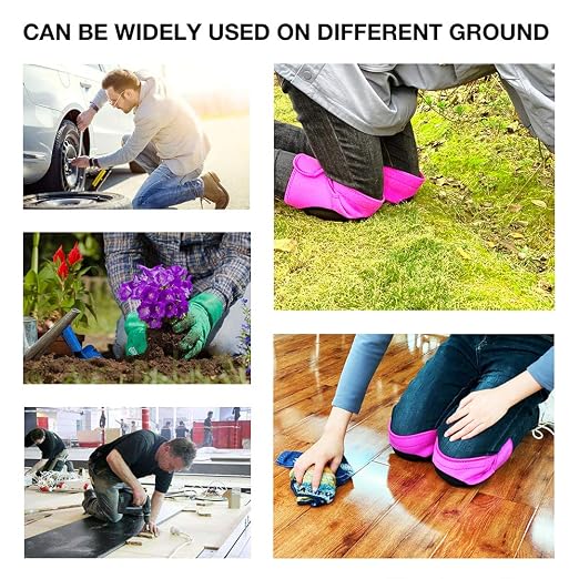 Women Knee Pads for Cleaning House Floors,Gardening Work, Carpet, Weeding,kneepads with Soft Inner Liner, Adjustable knee pads Suitable for Kneeling on Garden,Flooring Yard,Pink S (1 Pair)